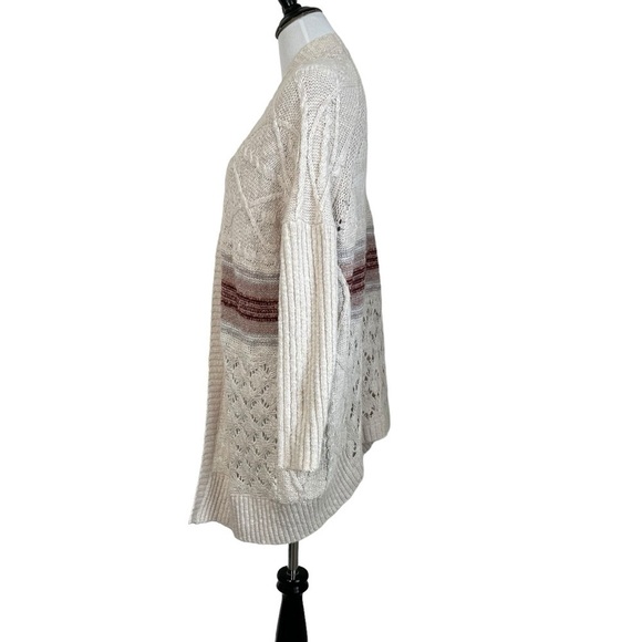 Anthropologie PILCRO Women Jemma Cable Knit Open Cardigan Sweater Sz M/L Petite - Picture 7 of 12